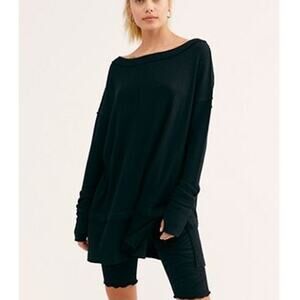 Free People We The Free North Shore Thermal Black Size Large EUC